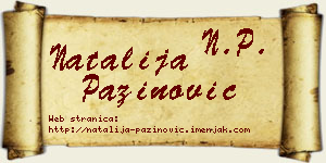 Natalija Pažinović vizit kartica